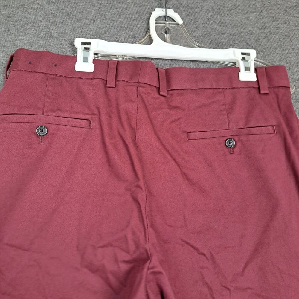 Brooks Brothers Men’s Cotton Clark Chino Pants Maroon 36x32 (Measures 35x32) - Picture 4 of 11
